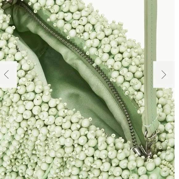 Staud Beaded Bean Bag in Matcha - Picture 4 of 6